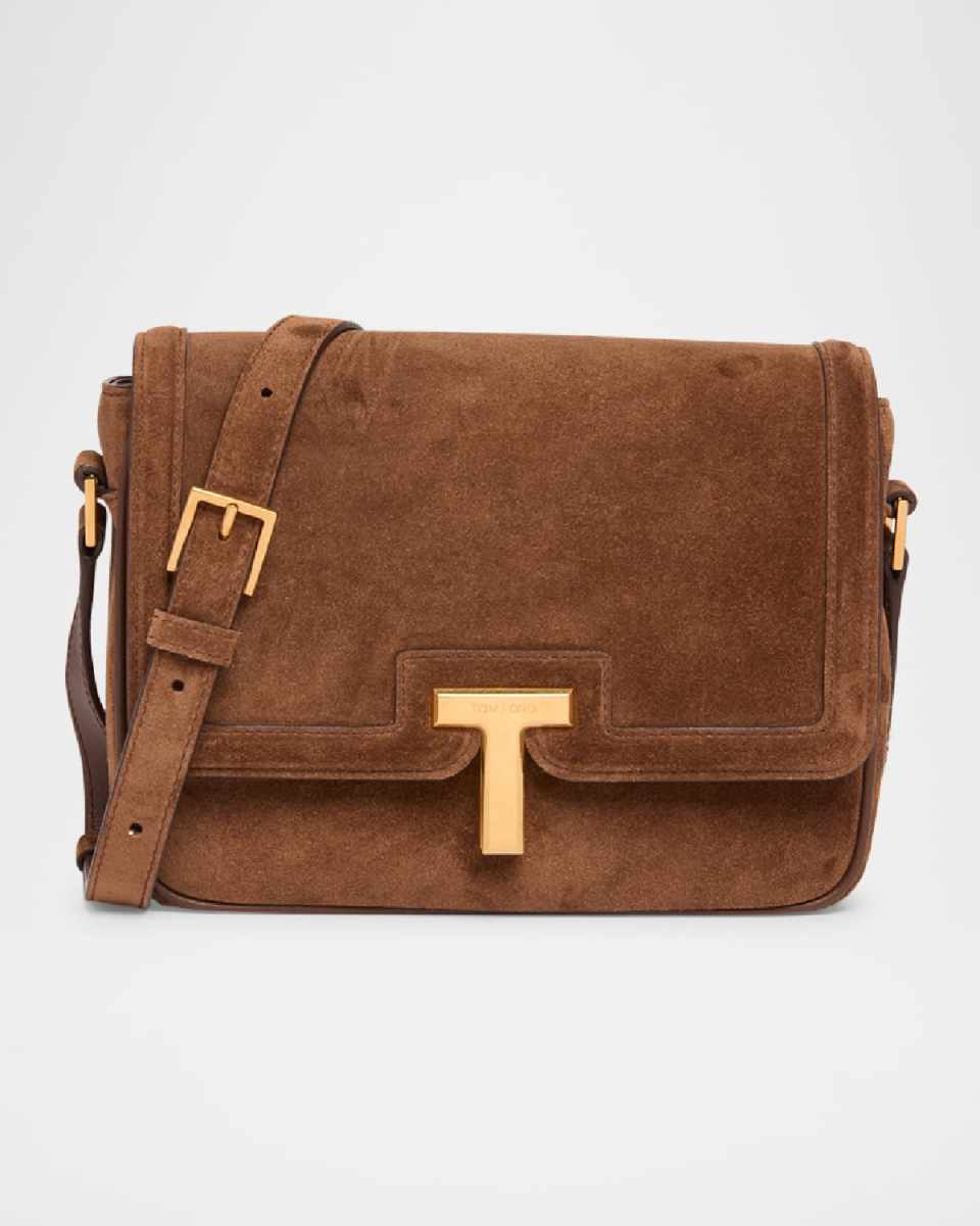 Wallis Small Flap Shoulder Bag in Suede